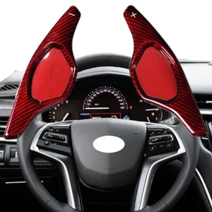 Real Carbon Fiber Steering Wheel Gear Shift Paddle Extension For Cadillac XTS - Picture 1 of 5