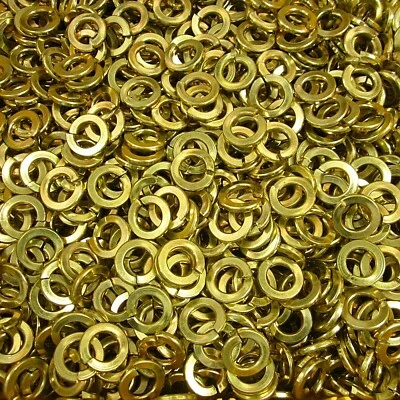 PLATONIX (250) 7/16" Alloy Steel Medium Split Lock Washer Grade 8 Yellow Zinc
