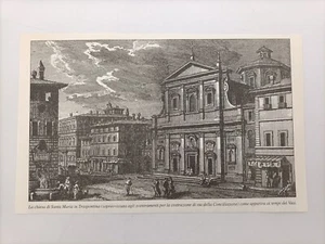 Clipping Ritaglio Illustrazione Roma G. Vasi Chiesa Santa Maria in Traspontina - Picture 1 of 1