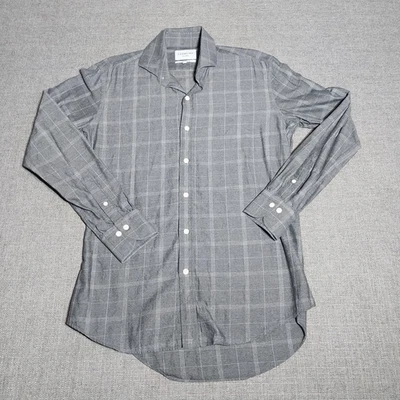 Camisa de vestir Ledbury para hombre 15,5 mediana gris oscuro manga larga ajuste a medida Foto 1 de 4