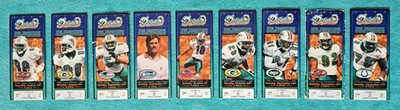 MIAMI DOLPHINS - TEMPORADA 2000 - 9 ENTRADAS PARA JUEGOS - ESTADIO DE JUGADORES PROFESIONALES - NFL - ¡RARO! Foto 1 de 2