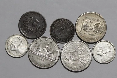 🧭 🇨🇦 CANADA OLD COINS LOT WITH SILVER B88 #14 - Image 1 of 4