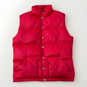 Vintage The North Face Puffer Vest Down 70s 80s Mens M Brown Label Red TNF - Picture 1 of 9