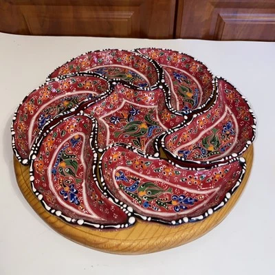 Turkish Ceramic Serving Lazy Suzan Set No Under-plate - Image 1 of 4