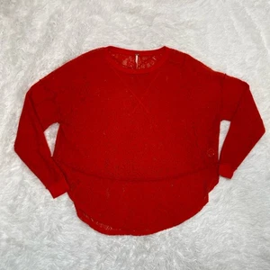 Blusa de encaje Free People para mujer talla XS túnica femenina roja-naranja - Imagen 1 de 8