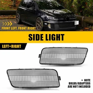 2x Clear Lens Bumper Side Marker Lights For 10-14 Volkswagen MK6 Golf GTI EPA - Picture 1 of 21