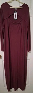 Edited By Remi Bader SZ 5X Burgandy Cut Out Maxi Dress NWT - Picture 1 of 11