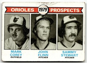 1979 Topps - 1979 Prospects Sammy Stewart, Mark Corey, John Flinn #701 (RC) - Picture 1 of 2