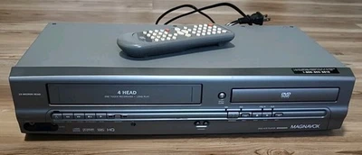 Magnavox MWD2205 DVD VCR Combo Reproductor Grabador - Para Piezas/Reparaciones - Con Control Remoto Foto 1 de 4