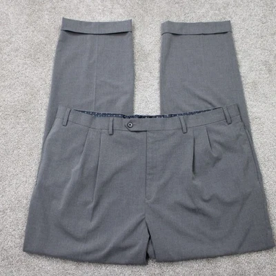 Calça masculina LAUREN Ralph Lauren 42x32 cinza plissada algemada viscose/poli estertch - Imagem 1 de 4