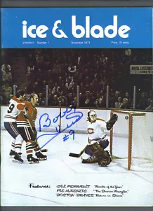 Bobby Hull signiert 1971 Ice & Blade Hockey Magazin - Bild 1 von 1