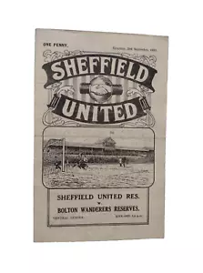 1933 Sheffield United Reserves v Bolton Wanderers Reserves 2. September Ligaspiel - Bild 1 von 12