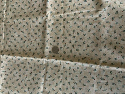 52" Leslie Beck Little Christmas Trees on Tan Cotton Fabric   OOP - Image 1 of 2