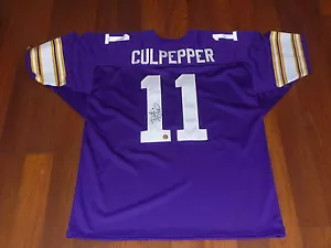 DANTE CULPEPPER VIKINGS SIGNED JERSEY. CERT FROM CULPEPPER. 100 % AUTHENTIC - Picture 1 of 4