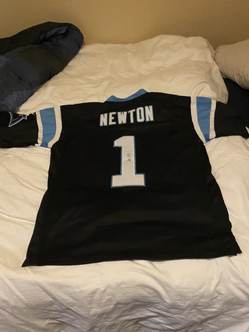Autographed Cam Newton Jersey Sewn Nike On Field Sz 44 - 20 Sns Patch Pathers Cover