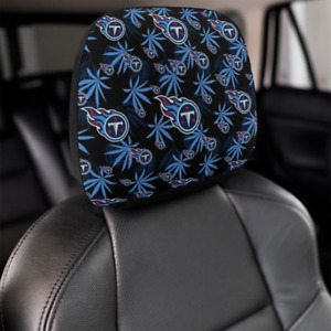 Tennessee Titans Two Car Headrest Covers with Elastic ,Hawaiian Print Style