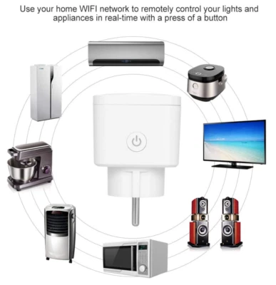 PRESA MULTIFUNZIONALE SMART WIFI SPINA INTELLIGENTE COMPATIBILE ALEXA GOOGLE IOS - Immagine 1 di 4