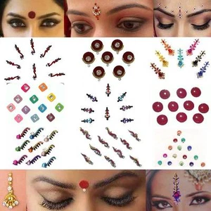 Bindis Indischer Stirnschmu​ck Bollywood Body Sticker Orient Tikka Restposten - Picture 1 of 1