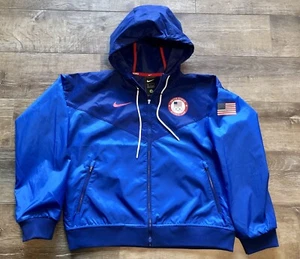 Nike Women 2020 Olympic Team USA Windrunner Hooded Jacket  Sz M - Picture 1 of 7