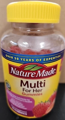 Multivitamínico hecho en la naturaleza para ella / 70 gomitas / fresa Foto 1 de 4