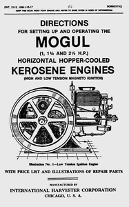 IHC Mogul 1, 1 3/4, 2 1/2 HP Operating Manual 1-15-17 (please read description - Picture 1 of 1