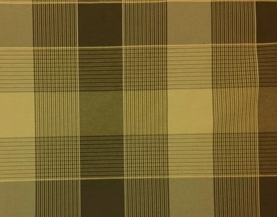 RICHLOOM CUADROS MARRÓN TEJIDO A CUADROS COJÍN MUEBLES TELA POR YARDA 54"W Foto 1 de 4