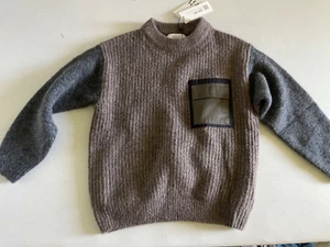 Zara Kids Brown Grey Sweater Size 8-9T - Picture 1 of 5