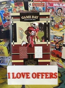 217/250 RARE 2004 PLAYOFF GAME DAY ANQUAN BOLDIN DUAL BALL JERSEY C STORE NAME - Picture 1 of 4