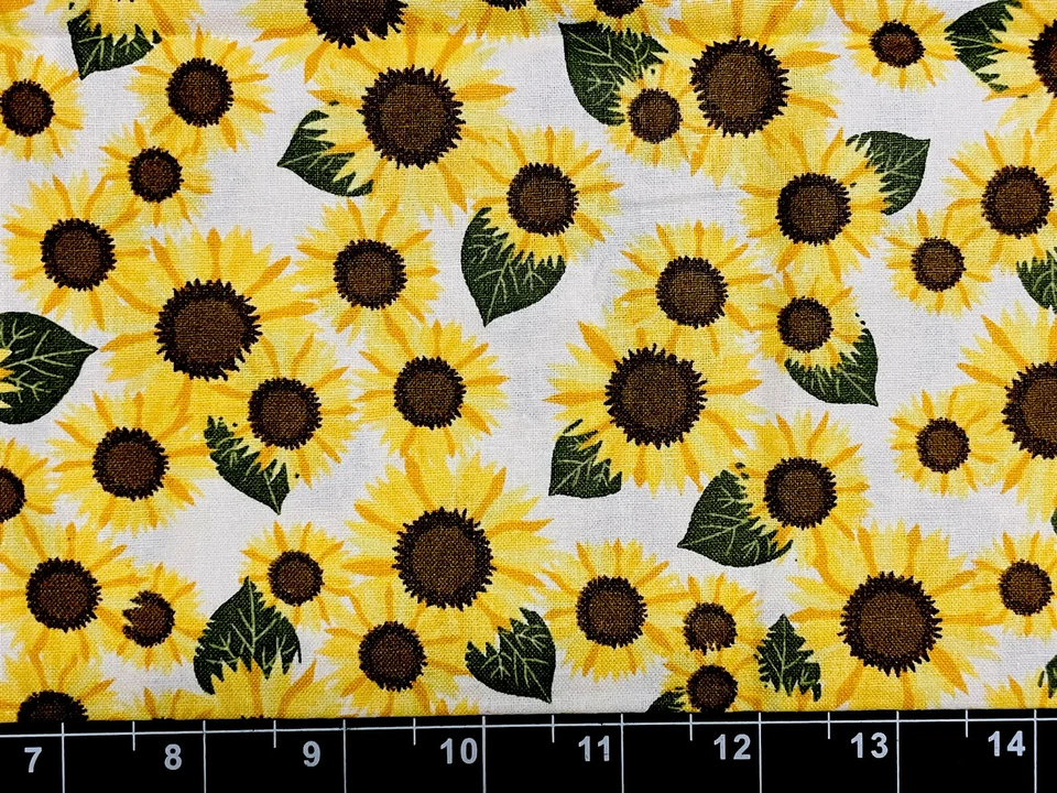 Tina Chatarra 9"x21" Otoño Otoño Girasol TELA Floral Tela de Algodón Foto 1 de 1