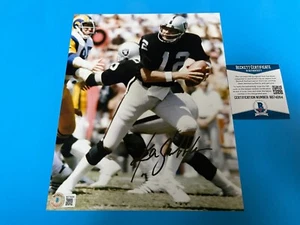 Foto 8x10 firmada por Ken Stabler Raiders NFL Beckett certificado de autenticidad BAS - Imagen 1 de 2