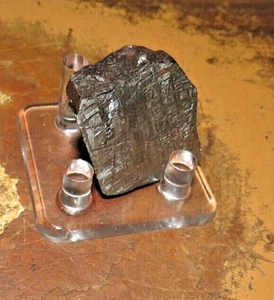 83 GM ETCHED GIBEON IRON METEORITE END PIECE MUSEUM  GRADE  RING NAMIBIA AFRICA - Picture 1 of 5