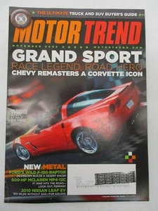 MOTOR TREND MAGAZINE NOVEMBER 2009 CORVETTE GRAND SPORT FORSD F 150 RAPTOR AUTO - Picture 1 of 2