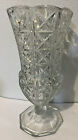 Lead Crystal Pedestal Vase 10 1/2”Tall Stamped Italy 1920’s