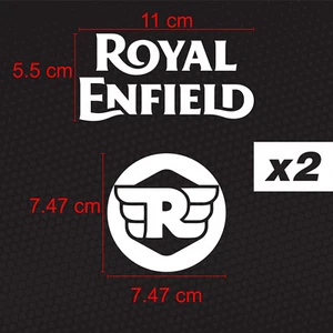 Kit 4 Adesivi Prespaziati in Vinile Compatibili con Serbatoio Royal Enfield - Foto 1 di 15