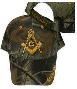 FREEMASON CAMO EMBROIDERED ADJUSTABLE HAT mason masonic lodge camouflage cap A67 - Picture 1 of 1
