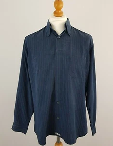 Ted Baker Mens Blue & White Pin Stripe Long Sleeve Casual Shirt Top Size 3 (38) - Picture 1 of 7