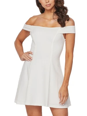 Vestido vaina TEEZE ME para mujer blanco fuera del hombro 11\12 Foto 1 de 3