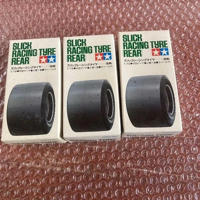 Tamiya 1/12 Slick Racing Rear Tires 3 Boxes RC Car Vintage Japanese Made - Image 1 of 2