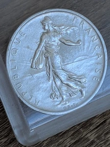 1960 5 Francs Silver World Coin France Proof-Like Condition Republique Francaise - Picture 1 of 13
