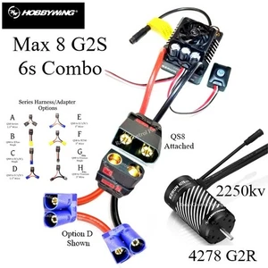 RCP-RTR HW EZRUN Max 8 G2S Regler & 4278 2250kv G2R 6s Motor Combo QS8 angebaut - Bild 1 von 27