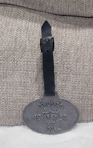 Coronado Golf Course 1957 California Metag Bolso Etiqueta Correa de Cuero Ron's Pro Shop - Imagen 1 de 4