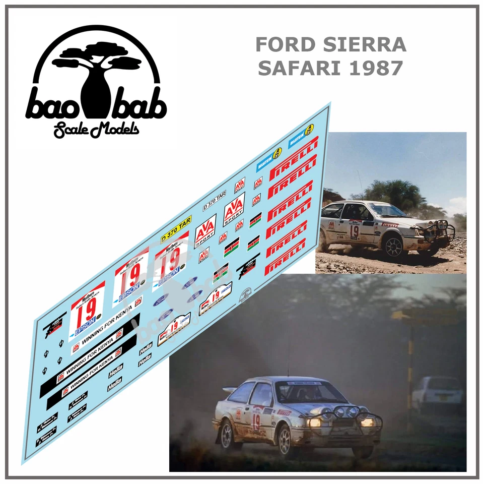 Decals 1/43 Ford Sierra East African Safari Rally 1987 - Immagine 1 di 1