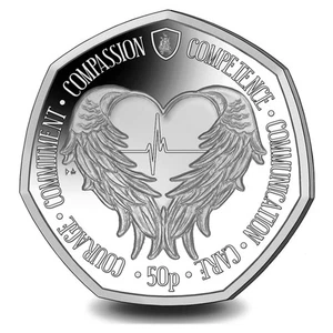 2021 South Georgia and the South Sandwich Islands Angel Wings Heptagonal Shaped - Picture 1 of 3