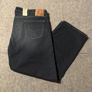 Levis 559 Jeans Mens 44x30 Relaxed Straight Fit Stretch NWT Dark Blue Denim Pant - Picture 1 of 7