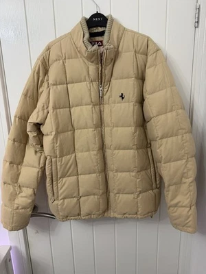 Fila Ferrari Mens Beige/Sand Quilted Puffer Jacket - Size L - Pre owned - Image 1 of 4