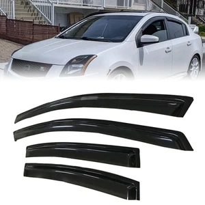 For 2007-2012 Nissan Sentra Tape-on Window Visors Vent Sun Rain Guards Deflector - Bild 1 von 13