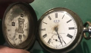 Orologio Antico Da Taschino Argento Cinese Shanghai Cina Funzionante - Foto 1 di 4