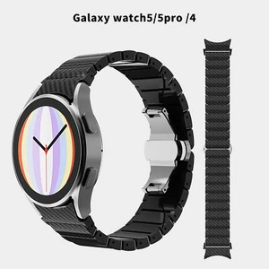 Bracelet en fibre de carbone pour montre Samsung Galaxy 4/5/6 40/44/42/46mm 5Pro 45mm 43/47mm - Photo 1 sur 22