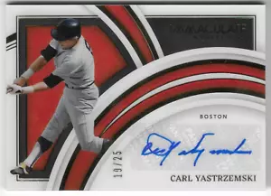 CARL YASTRZEMSKI 2022 PANINI TARJETA AUTÓGRAFA INMACULADA #19/25! - Imagen 1 de 1