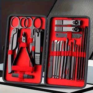 Set Manicure e Pedicure 24 Pezzi - Kit Cura Unghie Professionale per Uomo e Donna - Foto 1 di 6
